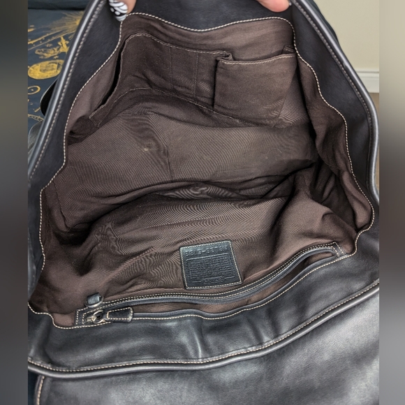 Vintage Coach Large Black Leather Business Tote 5133 - Picture 10 of 11